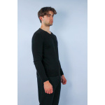 Tommy Hilfiger Sweter MW0MW04979 032 Core Cotton Silk V-neck, czarny - obrazek 4