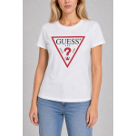 Guess Koszulka W1YI1BI3Z14 Triangle Logo T-shirt, biała - obrazek 4