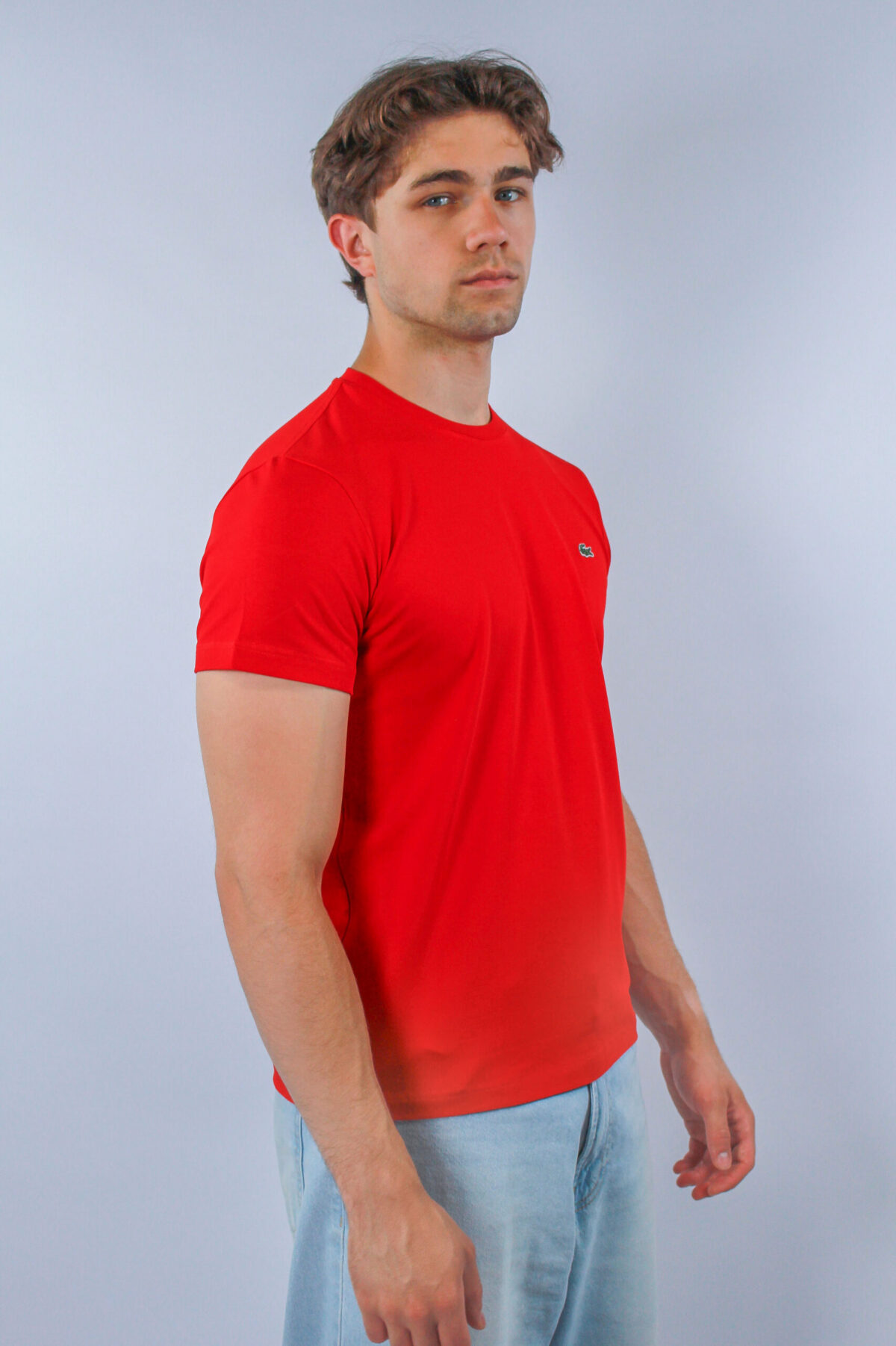 Koszulka Lacoste męska Regular Fit czerwona — zdjęcie 2