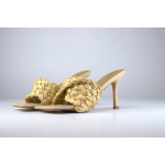 Ego Buty Klapki P290Y16QN Santorini Woven Heeled Mules in Natural