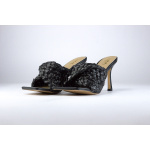Ego Buty Klapki PO 0030054719 Santorini Woven Heeled Mules in Black