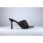 Ego Buty Klapki PO 0030054719 Santorini Woven Heeled Mules in Black - obrazek 3