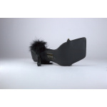 Public Desire Buty Szpilki PO 0030041328 1767199 Fifi Embellished Heeled Sandals with Faux Feathers in Black - obrazek 5