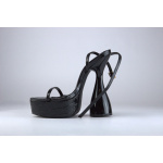 Simmi London Buty Szpilki R00005A5H Flare Heel Platform Sandals in Black - obrazek 2