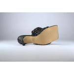 Ego Buty Klapki PO 0030054719 Santorini Woven Heeled Mules in Black - obrazek 5