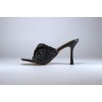 Ego Buty Klapki PO 0030054719 Santorini Woven Heeled Mules in Black - obrazek 2